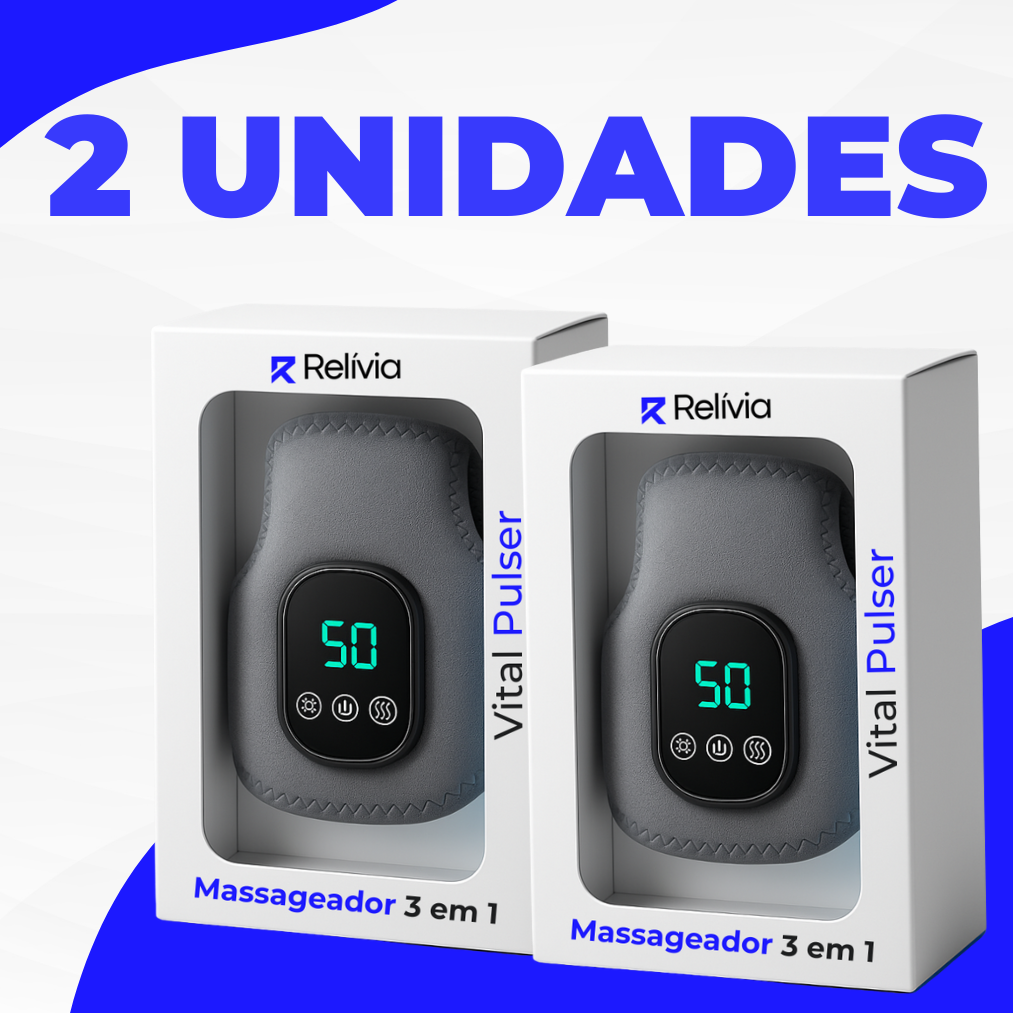 Massageador Relívia Vital Pulser 3 em 1