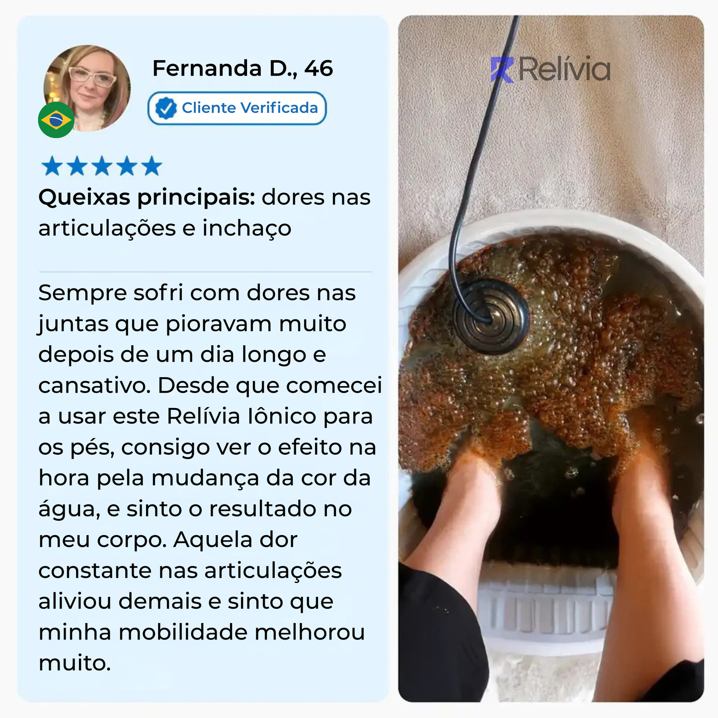 Relívia Iônico para os Pés